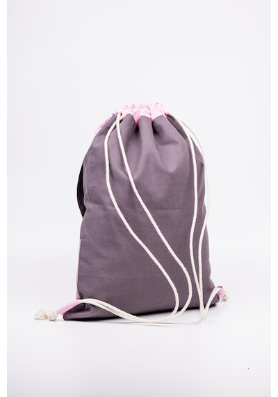 Fabric Craft Bag Çocuk Sırt Çantası Tavşan Figürlü Pembe Pembe - Gri