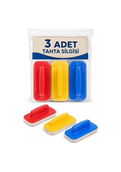 3 Adet Yazı Tahta Silgisi