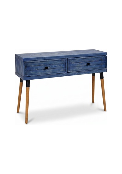 Mobenta Stria Entry: Modern Masif Dresuar 2 Çekmeceli Antre Konsolu - 120x31.5 Ig Mavi