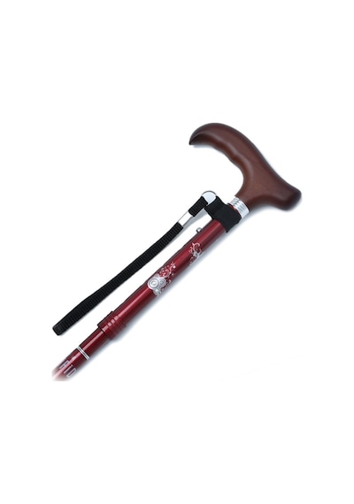 606saw Taşlı Katlanır Baston 9030-1 Bordo Desenli
