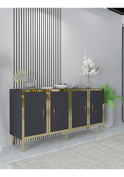 Ka1508ag Tuna Konsol, Tv Sehpası Antrasit-gold 150cm Antrasit / Koyu Gri - Gold Ka1508ag Tuna Konsol, Tv Sehpası Antrasit-gold 150cm Antrasit / Koyu Gri - Gold