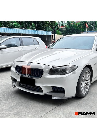 Bmw F10 F11 M5 Stil Ön Tampon Flap Seti - Parlak Karbon