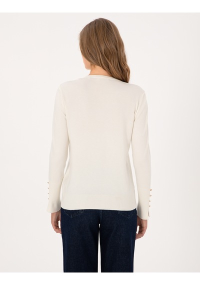 Pierre Cardin Kadın Ekru Kazak /triko 50310735-vr019 Ekru