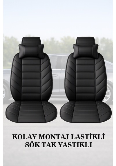 Yaris Cross 2025 Uyumlu Premium Lüks Siyah Renk 2 Adet Minder Ve Yastık