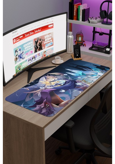 Kokomi Genshin Impact Anime Gacha V5 - 90x40 Xxl Gaming Mouse Pad Fare Altlığı