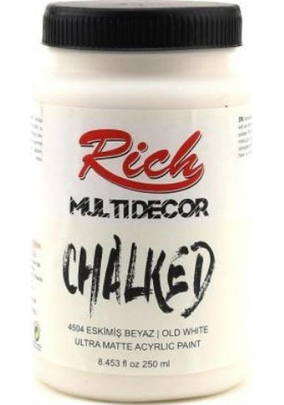 Rich Multi Decor Chalked Akrilik Boya 250 Cc. 4504 Eskimiş Beyaz