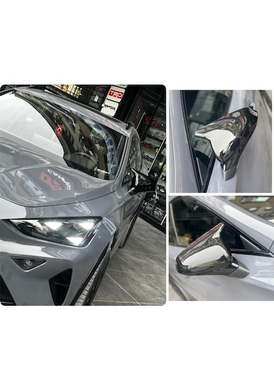 Cupra Uyumlu Formentor 2020+ Yarasa Ayna Kapağı Piano Black