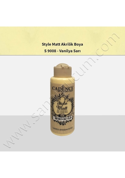 Cadence Style Matt Akrilik Boya 120 Ml. S9008 Vanilya Sarı