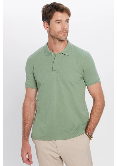 Tudors Erkek 5'li Paket Saks Mavi-bordo-su Yeşili-mavi-gri Slim Fit Pamuklu Düz Pike Polo Yaka Tişört-33091 Çok Renkli