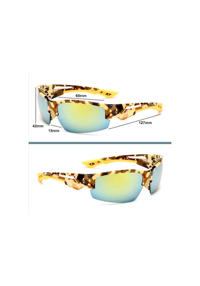 Omeniv Gold Kamuflaj Güneş Gözlüğü Sport Gözlük Kamp Outdoor UV