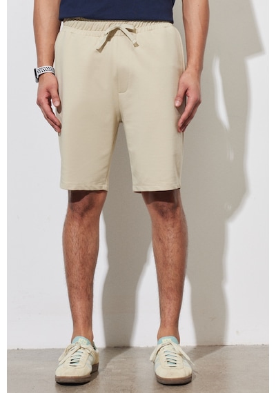 AC&Co / Altınyıldız Classics Erkek Bej Standart Fit Normal Kesim Pamuklu Cepli Örme Şort Bej AC&Co / Altınyıldız Classics Erkek Bej Standart Fit Normal Kesim Pamuklu Cepli Örme Şort Bej