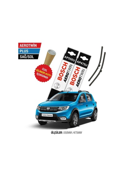 Dacia Sandero 2019 Model Silecek Takımı Ön Bosch Aerotwin Plus