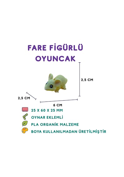 10'lu Set Yarasa Tırtıl Koç Kedi Kuş Kaplumbağa Fare Fok Ayı