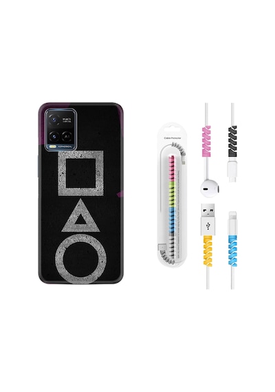 Vivo V21 Kılıf Kablo Koruyuculu Game Begin 1799