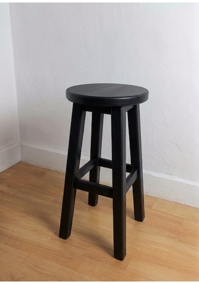 Ahşap Tabure 65 Cm / Siyah