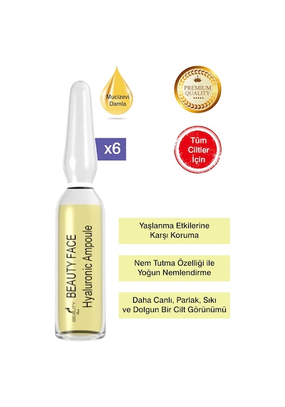 Beauty Face Hyaluronic Asit Serum 6 x 2 ML