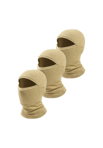 Single Sword Kışlık Polar Kar Maskesi Unisex Balaklava 3 Lü Set 0//bej Çok Renkli