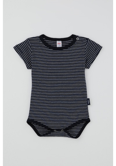Breeze Erkek Çocuk Çıtçıtlı Kısa Kollu Zıbın Body Çizgili 1-3 Yaş , Lacivert