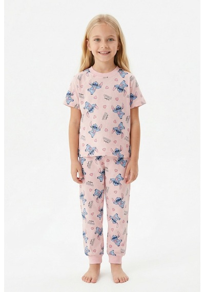 Bunny Hopp Sevimli Karakter Desenli Kız Çocuk Pijama Takımı - %100 Pamuklu Pembe Uyku Seti
