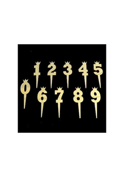 Gold-gümüş Renk Seçenekli Akrilik Rakam Pasta Süsü 0-9 Sayı Figürlü 15 Cm Yükseklik 5 Cm Genişlik Doğum Günü Pasta Dekoru