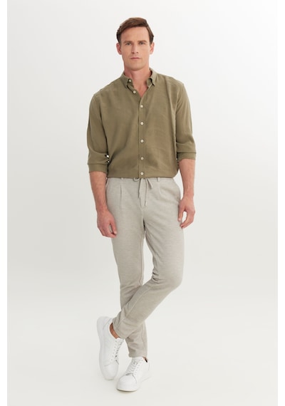 AC&Co / Altınyıldız Classics Erkek Bej 360 Her Yöne Esneyen Slim Fit Dar Kesim Beli Bağlamalı Armürlü Casual Pantolon Bej AC&Co / Altınyıldız Classics Erkek Bej 360 Her Yöne Esneyen Slim Fit Dar Kesim Beli Bağlamalı Armürlü Casual Pantolon Bej