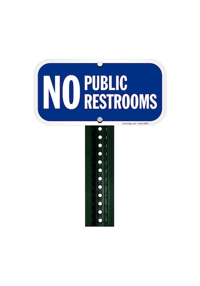 Smartsign -k2-0169-al"no Public Tuvalet Tabelası 15,24 Cm X 30,48 Cm Alüminyum