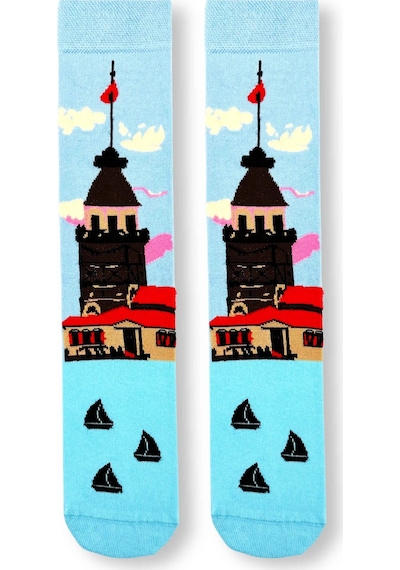 Carnaval Socks 5'li Istanbul Tema Desenli Renkli Çorap Seti Renkli
