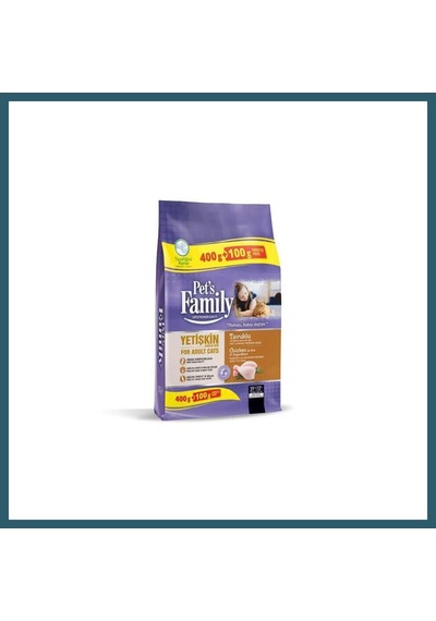 Pets Family Yetişkin Kedi Maması Tavuklu 400+100gr 1 Adet Ob