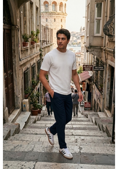 Buratti Erkek T Shirt 5904115 Ekru