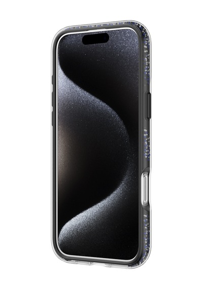 Apple iPhone 16 Pro Max Kılıf Magsafe Uyumlu Raptic Airjoy Serisi Boncuk Tasarımlı Şeffaf Kapak Siyah-gri