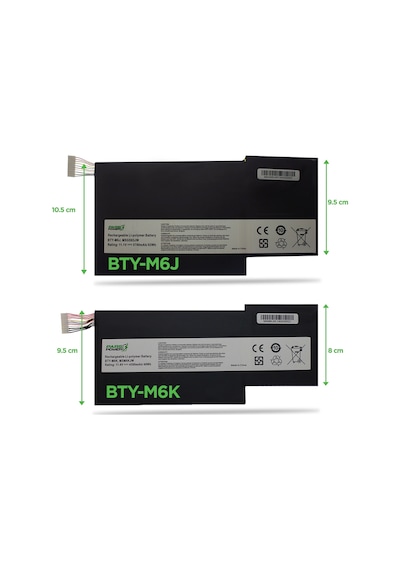 Msi Ms-17f2, Ms-17f3 Batarya - Pil Pars Power