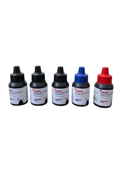 Beyaz Tahta Kalemi Mürekkebi 30 Ml 3 Siyah & 1 Mavi & 1 Kırmızı Diğer