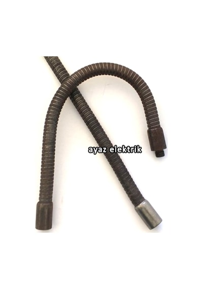 Kıvrımlı Spiral Aplik Ve Masa Lambası Borusu 9 Mm Siyah