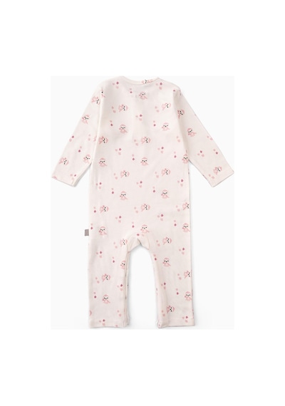 Boumini Bebek Uzun Kollu Çıtçıtlı Tulum Pembe Miskin-lila Lila