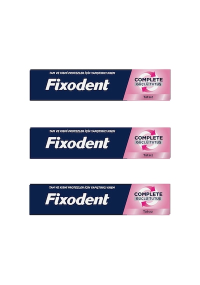 Fixodent Complete Aroma İçermez Diş Protez Yapıştırıcı Krem 3 x 47 G