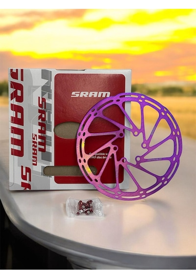 Sram 160 Mm Bukalemun Rotor Bisiklet Disk Fren Rotoru 160mm 6 Vida Mtb Ultra Hafif Rainbow Rotor Siyah