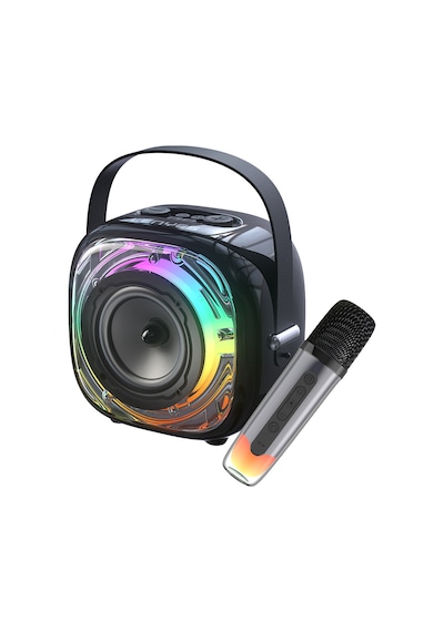 Lenyes S226 Rgb Işıklı Askılı Mikrofonlu Bluetooth Speaker Hoparlör V5.3 Siyah