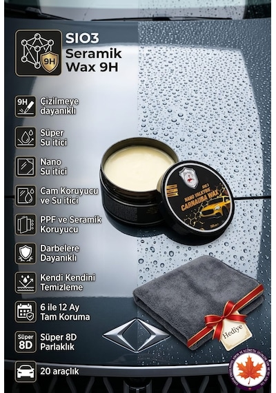 Sıo3 Nano Valkyrie Seramik Carnauba Wax 9h 200gr