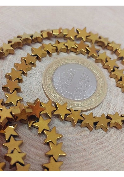 Hematit Taşı Yıldız Şekilli 2.5 6mm Dizi 56046 Çok Renkli