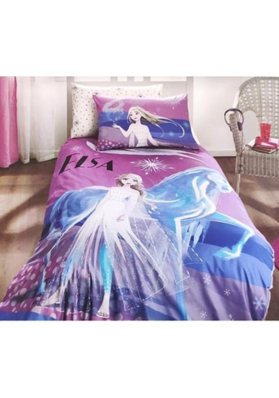 Özdilek Krem Frozen Elsa Snow Queen Nevresim Takımı Tek Kişilik Ranforce