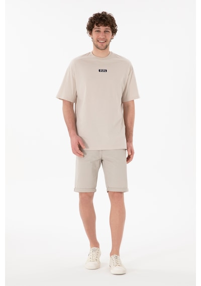 U.S. Polo Assn. Erkek Oversize Fit Bisiklet Yaka Taş Tişört 50305923-VR049 U.S. Polo Assn. Erkek Oversize Fit Bisiklet Yaka Taş Tişört 50305923-VR049