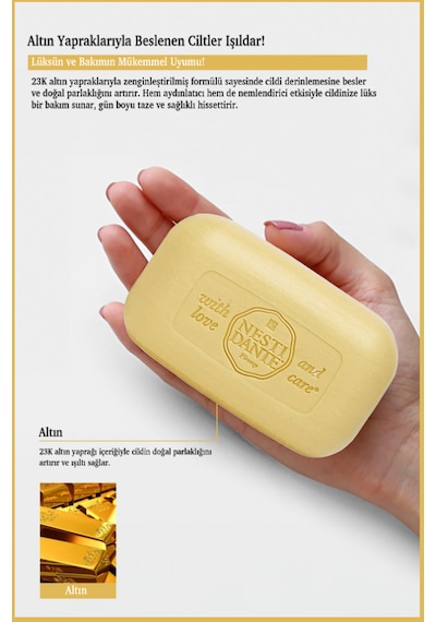 Nesti Dante Luxury Gold Soap 23K Lüks Altın Sabun 250 G