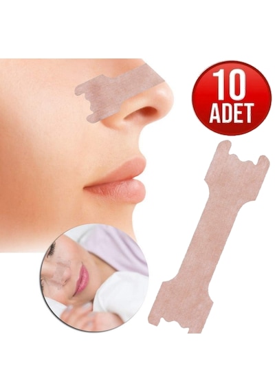 10 Adet Horlama Önleyici Burun Bandı, Burun Tıkanıklığını Giderir, Sağlıklı Uyku Sağlar, Horlamayı Durdurur Large Boy