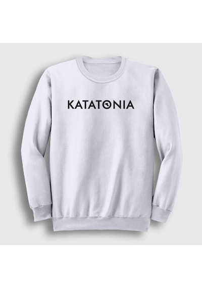 Presmono Unisex New Logo Katatonia Sweatshirt Beyaz