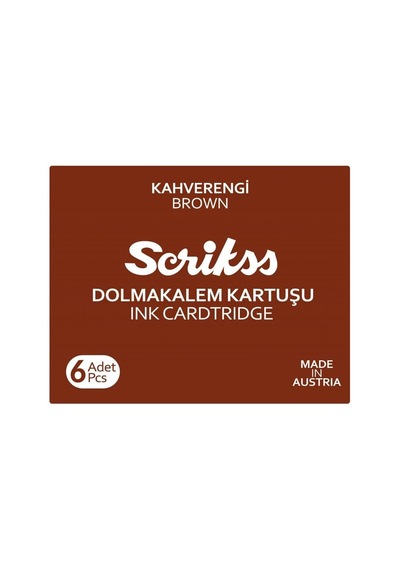 Kartuş Dolma Kalem Kartuşu 6'li Paket Kahverengi Diğer
