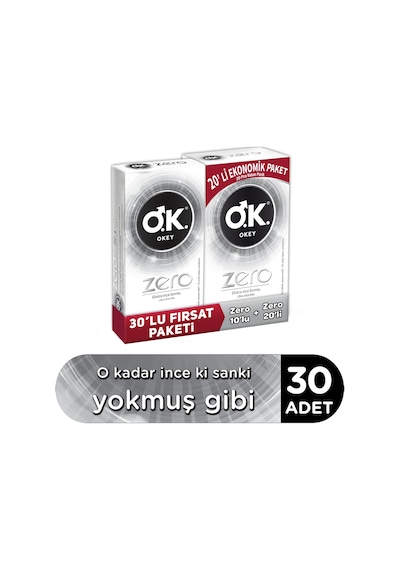 Okey Zero Prezervatif 30'lu