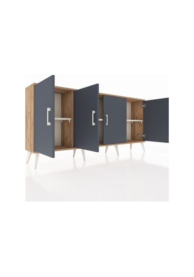 Arges Konsol 3 Raflı 4 Kapaklı 176x30x83 Çam-antrasit/aytaşı Antrasit/aytaşı Arges Konsol 3 Raflı 4 Kapaklı 176x30x83 Çam-antrasit/aytaşı Antrasit/aytaşı