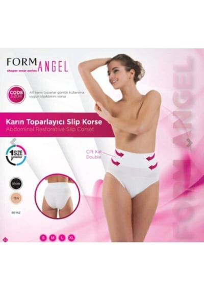 Form Angel Yüksek Bel Toparlayıcı Slip Korse Kadın Külot Ten Ten