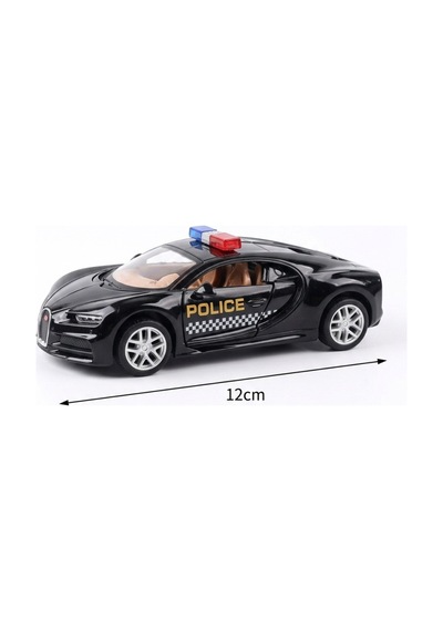 Süper Sport Siyah Polis Arabası Kapıları Açılabilir Çek Bırak Model Siyah