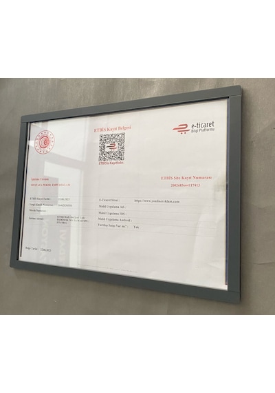 Mat Antrasit Diploma&sertifika Çerçevesi